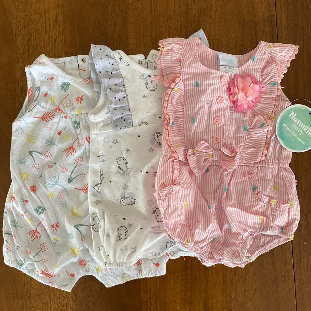Summer Baby Girl Outfit Lot/Bundle - Nannette, Rene Rofe, Nordstrom Baby